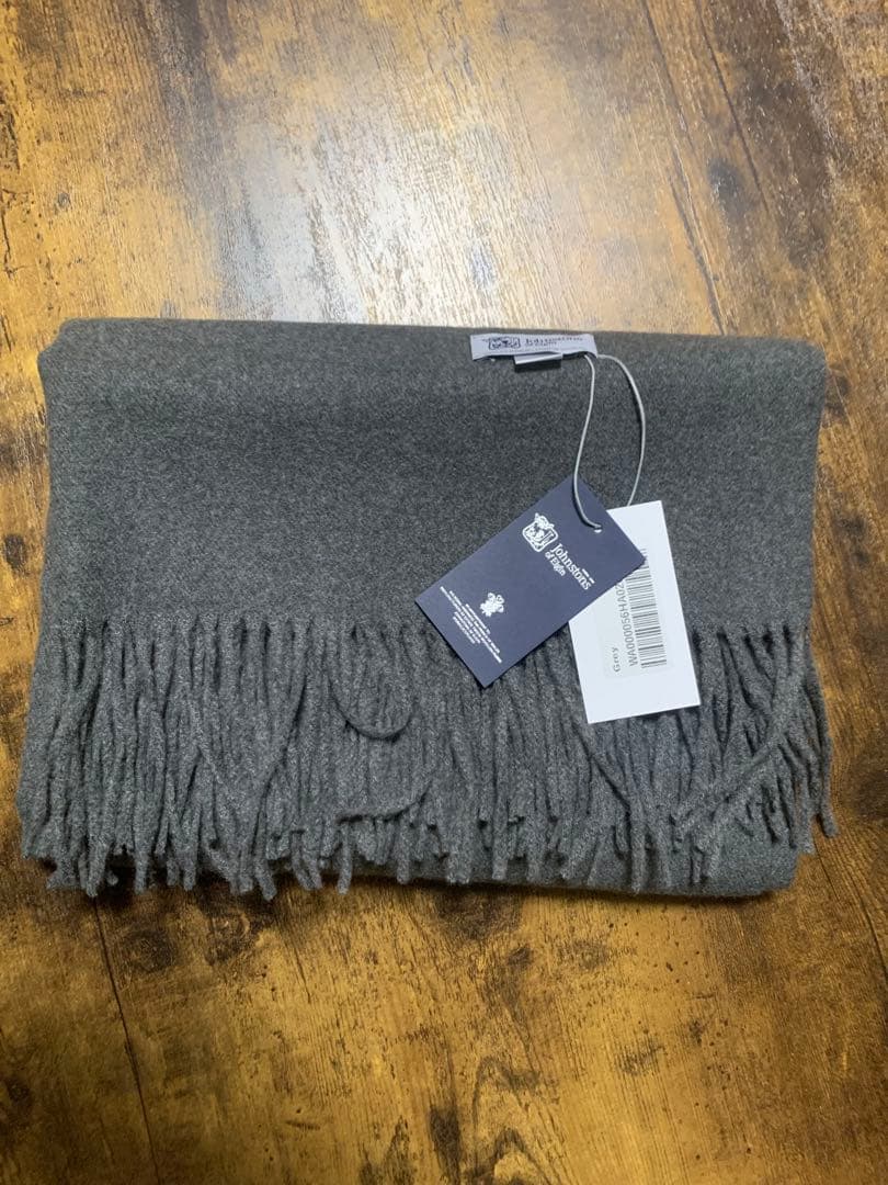 と*え様 美品Johnstons ジョンストンズ大判ストールジョンストンズ　グレ