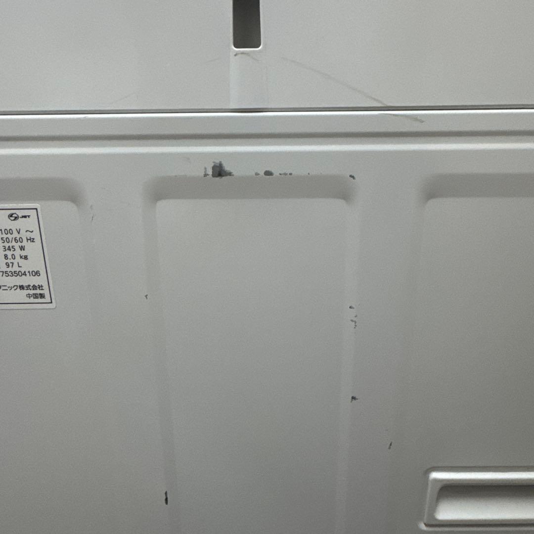Panasonic NA-FA80H5縦型2017年製//8kg//作動確認済み