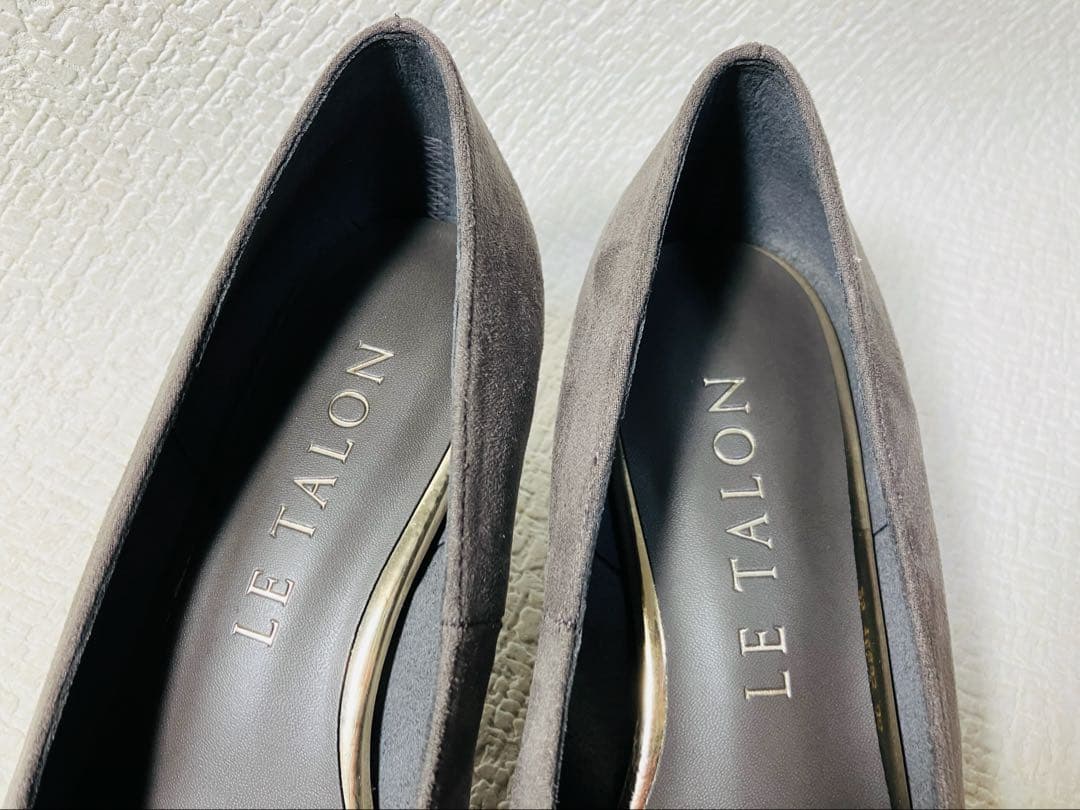 SH22◆新品◆Le Talon ルタロン 5cmパールラインパンプス 23.5