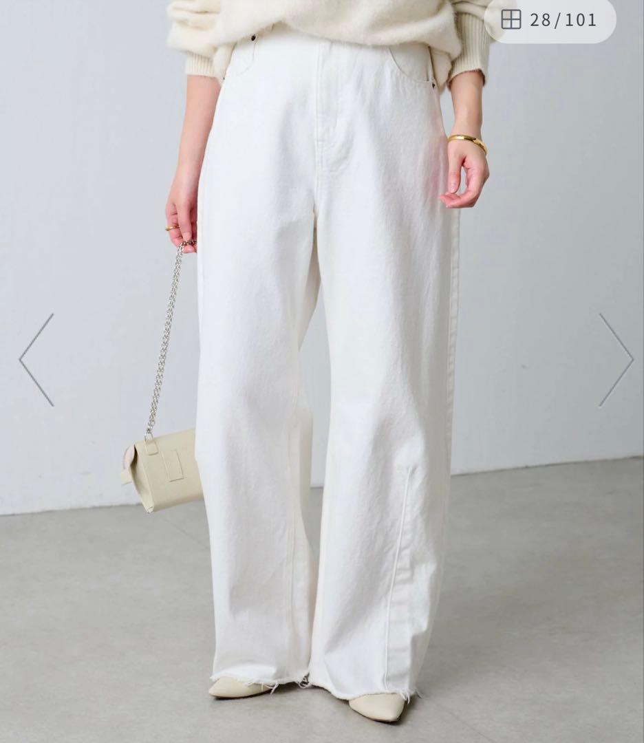 【新品　未使用】コラージュ　ガリャルダガランテ　ホワイト デニムパンツ TM