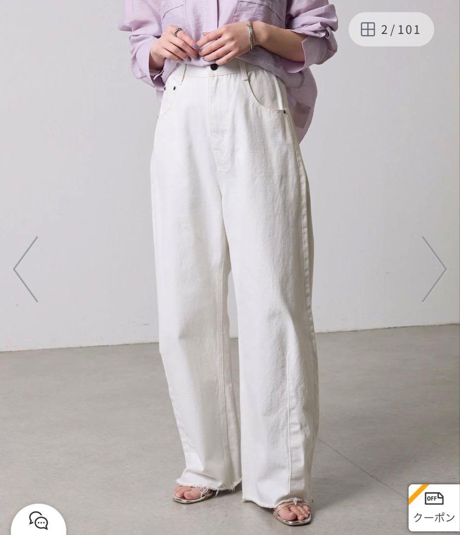 【新品　未使用】コラージュ　ガリャルダガランテ　ホワイト デニムパンツ TM