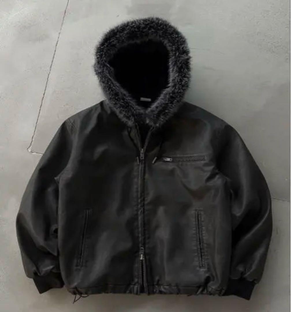 WISH FOR EVER®ファージャケット ブラック M