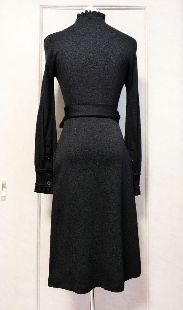 【DIANE von FURSTENBERG】ブラック ウール ラップドレス☆