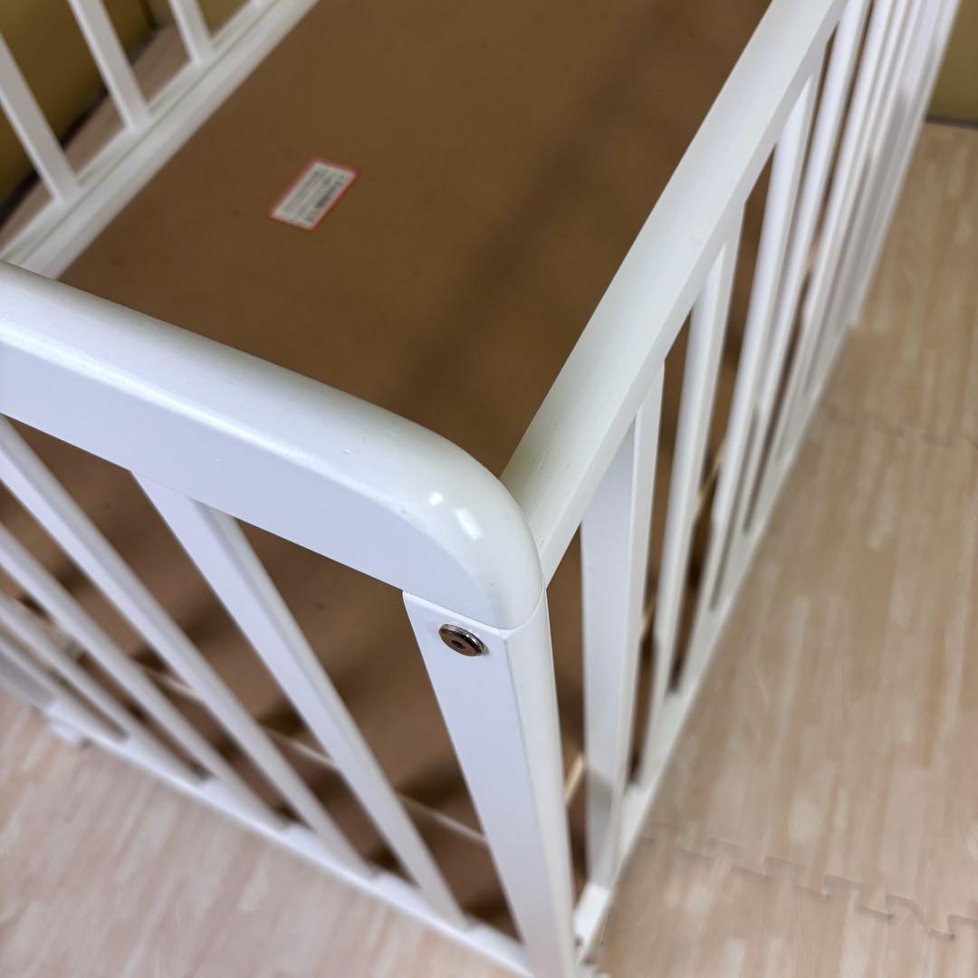 除菌清掃済　☆超美品☆　ミニベビーベッド　ホワイト