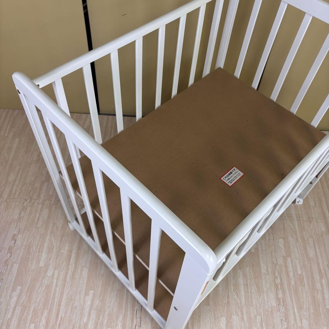 除菌清掃済　☆超美品☆　ミニベビーベッド　ホワイト