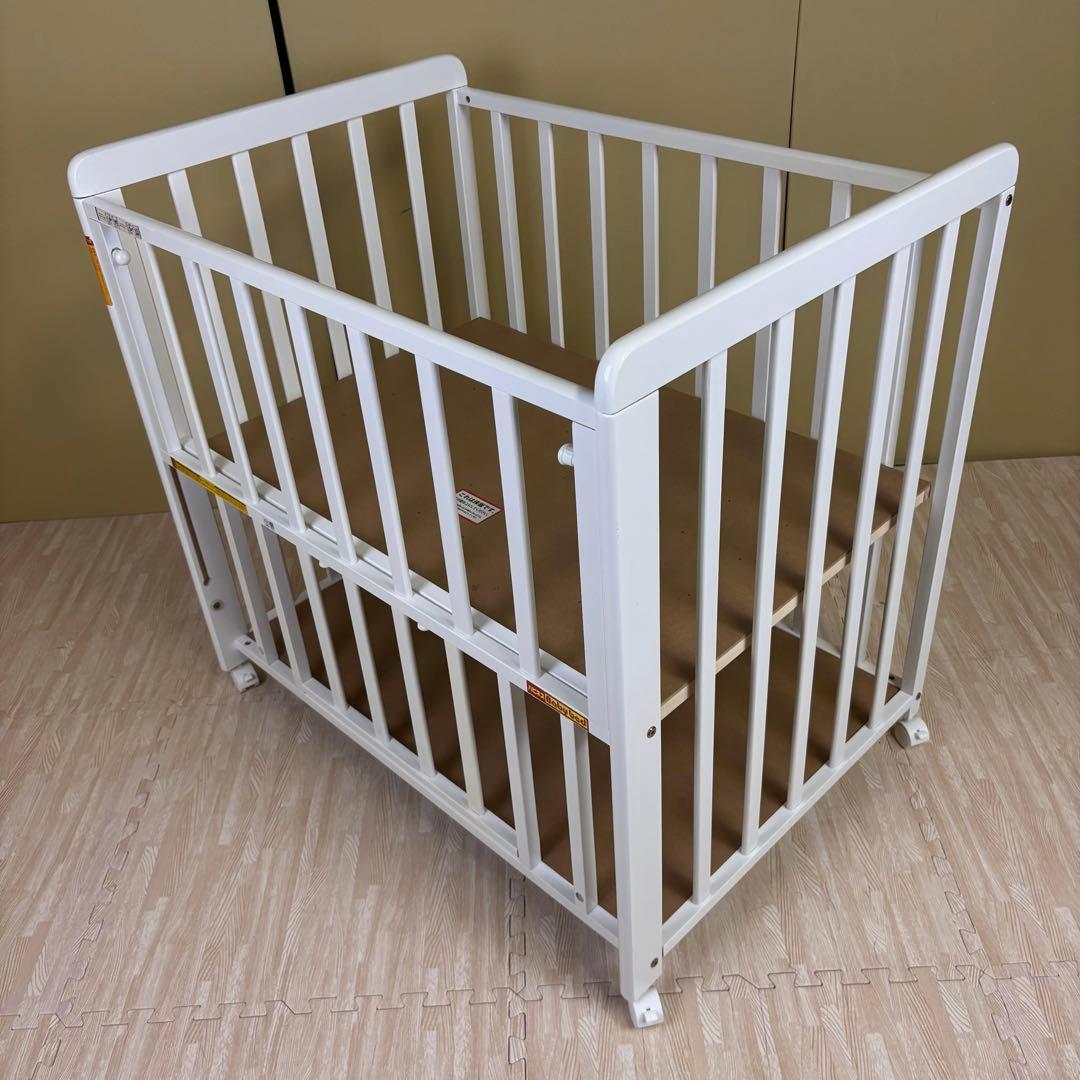 除菌清掃済　☆超美品☆　ミニベビーベッド　ホワイト