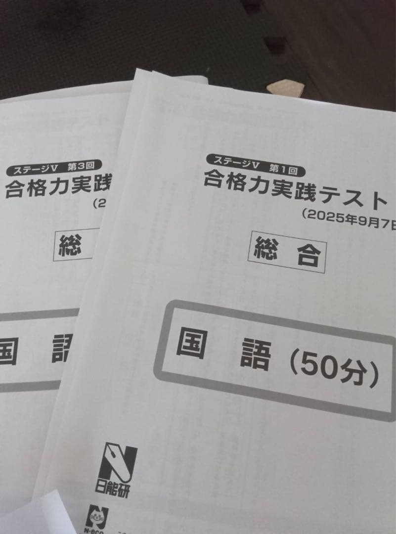 最新　日能研6年後期　公開模試　テスト