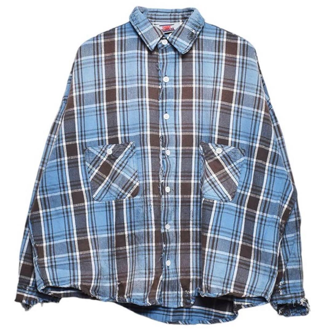 SAINT Mxxxxxx セントマイケル チェックシャツ ヘビネル ネルシャツ