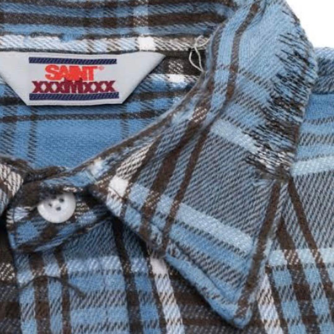 SAINT Mxxxxxx セントマイケル チェックシャツ ヘビネル ネルシャツ