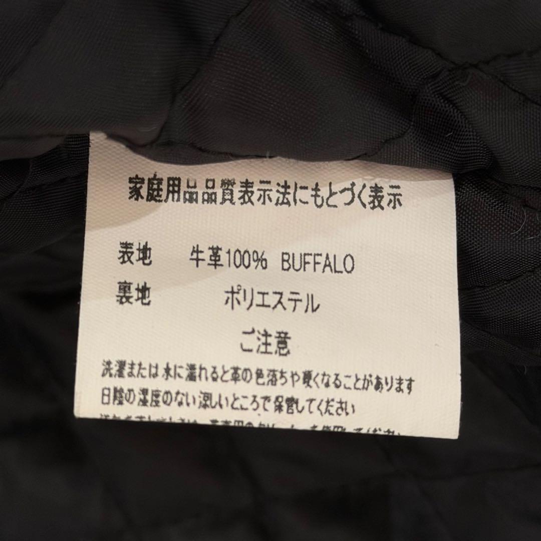 AXEL シングルライダースジャケット　キルティング　牛革　黒　大きいサイズ