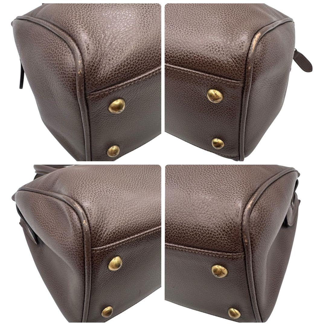 COACH コーチ 2way ハンドバッグ ショルダー付 フルグレインレザー