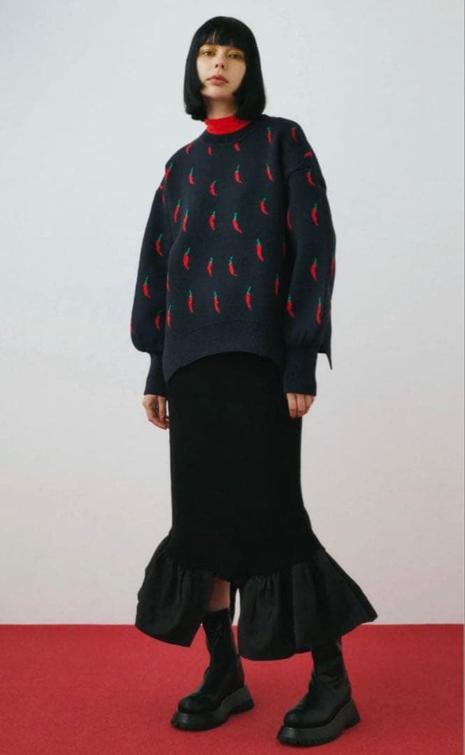 トップス HeRIN.CYE Chili pattern knit pullover
