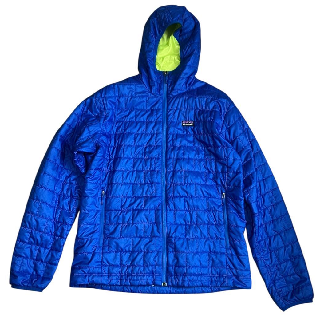 patagonia ナノパフ フーディ メンズ　L ジャケット 青 パタゴニア