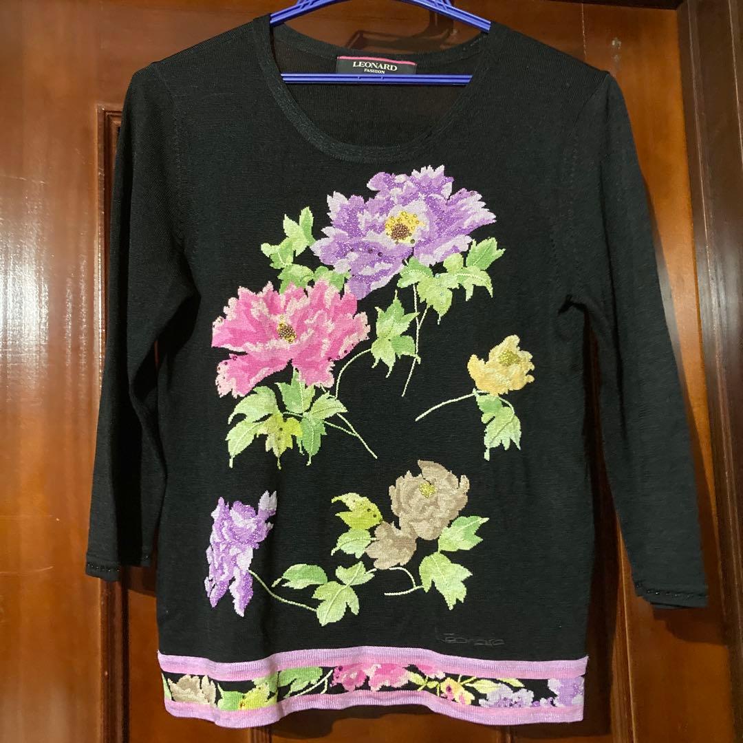 レオナール　シルクニット　７分袖