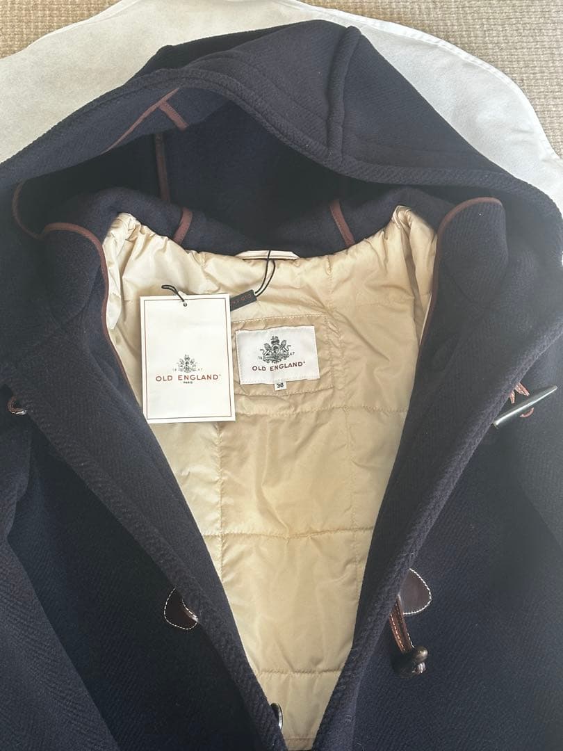 【38試着のみ】OLD ENGLAND ダッフルコート ネイビー