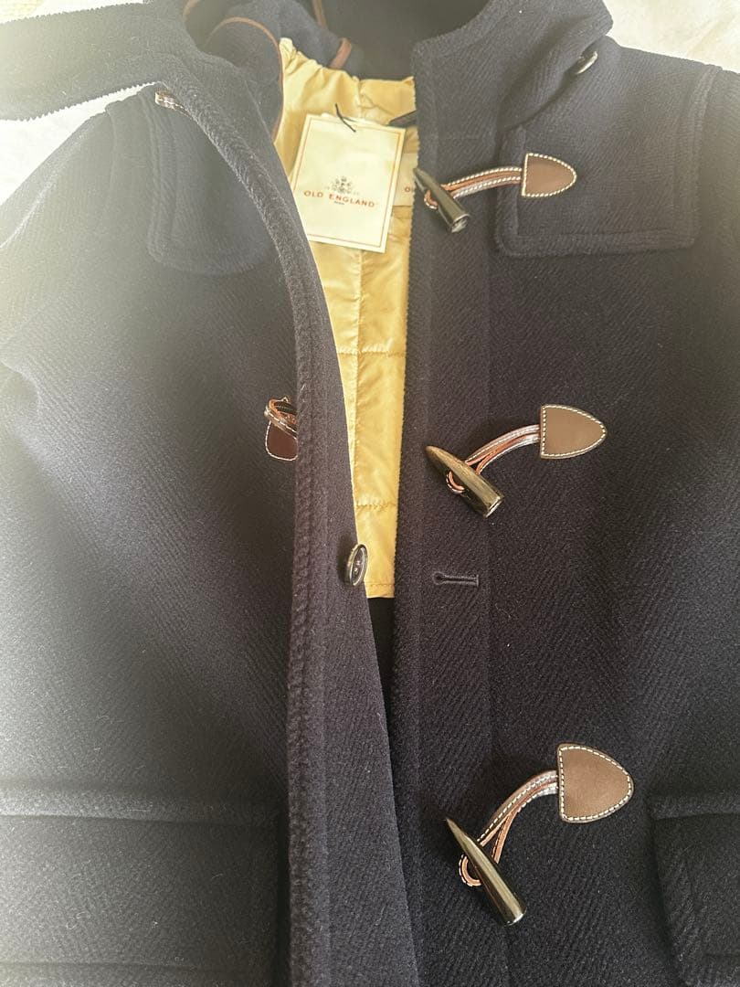 【38試着のみ】OLD ENGLAND ダッフルコート ネイビー
