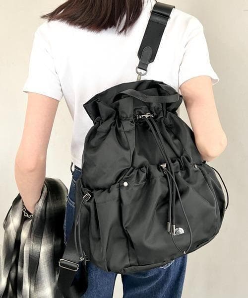 韓国限定　ノースフェイス ホワイトレーベル　ボニーパックM ブラック　K