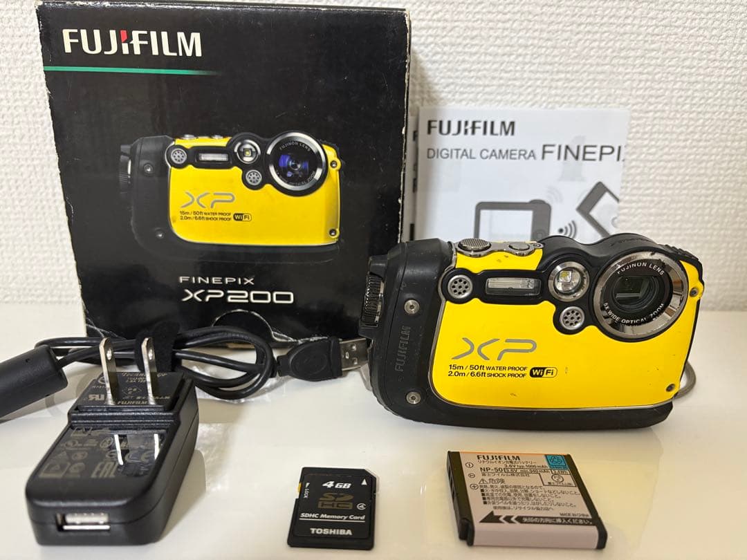 【動作確認済】Fujifilm FinePix XP200 5X 防水デジカメ