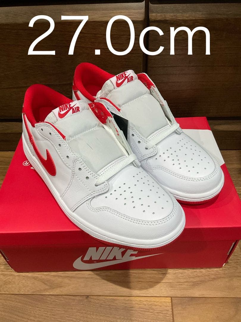 新品 AIR JORDAN 1 LOW OG 27.0cm ユニバーシティレッド
