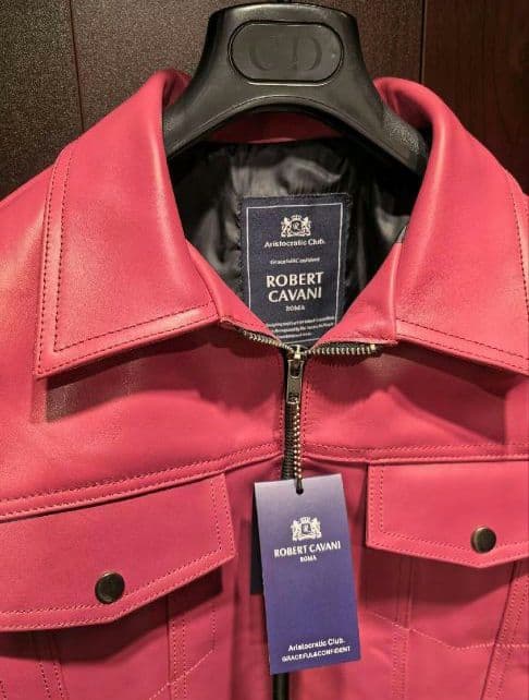 新品未使用タグ付■ROBERT CAVANI■牛革レザーライダースジャケット50