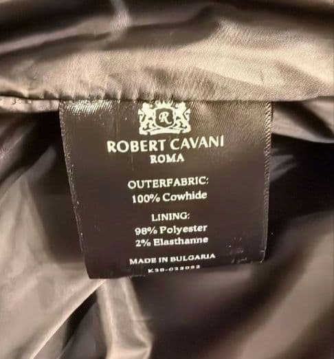 新品未使用タグ付■ROBERT CAVANI■牛革レザーライダースジャケット50