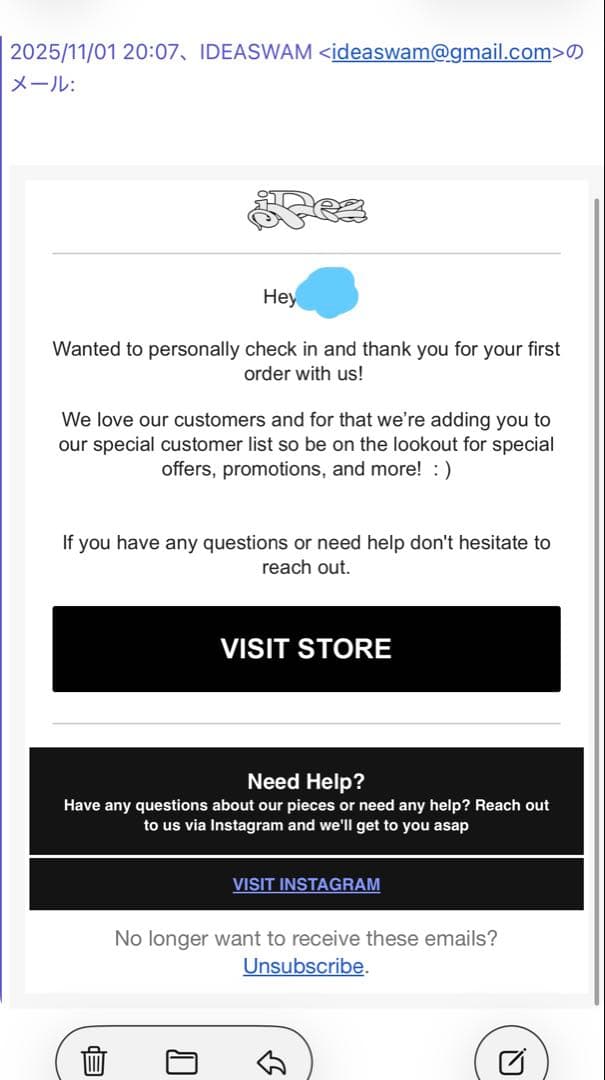 ideaswam zip hoodie ジップパーカー　ホワイト　イデアスワム