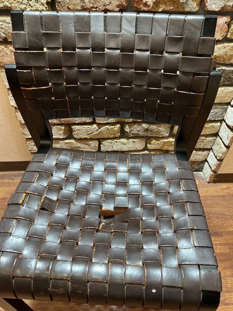 アルフレックス　レザー ダークブラウン　ダイニングチェア　二脚セット