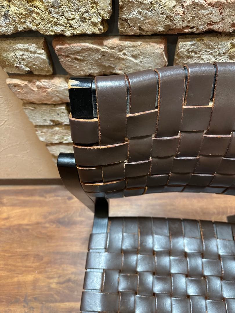 アルフレックス　レザー ダークブラウン　ダイニングチェア　二脚セット