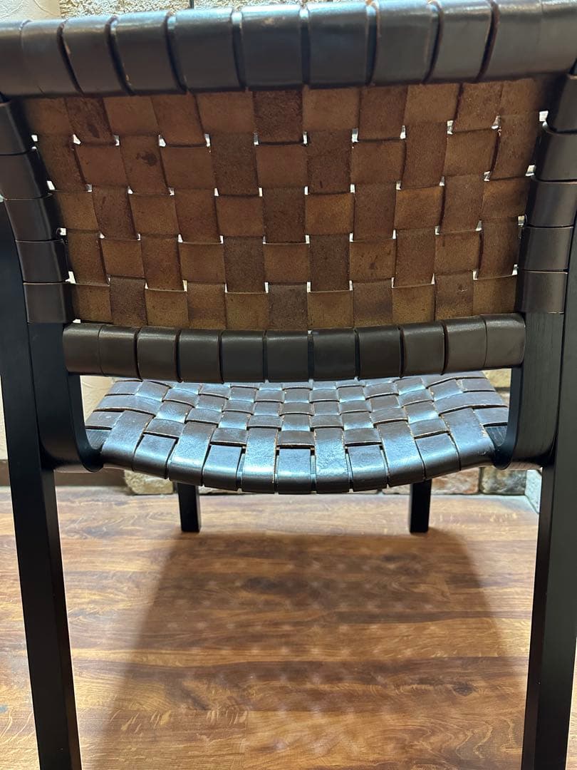 アルフレックス　レザー ダークブラウン　ダイニングチェア　二脚セット