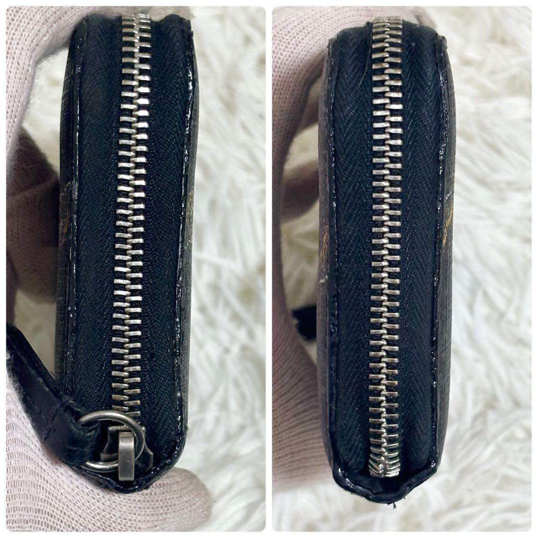 グッチ 長財布 タイガー 虎 PVC GGスプリーム ラウンドファスナー 黒