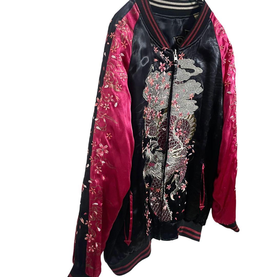 スカジャン スーベニアジャケット リバーシブル 雅結 Lサイズ