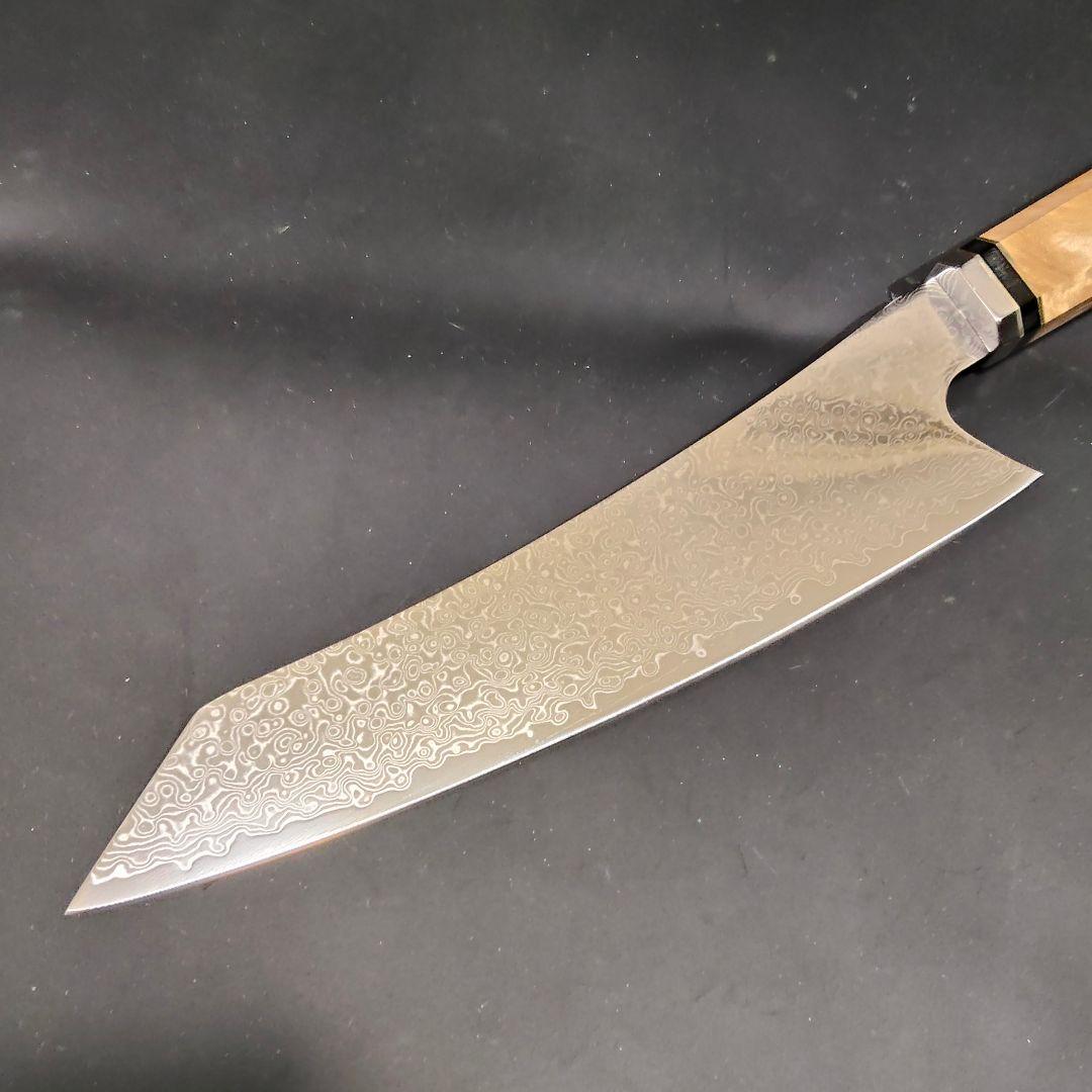 魚捌き 鬼反り 剣型 切付型 牛刀 V金10号 67層ダマスカス 包丁 八角柄