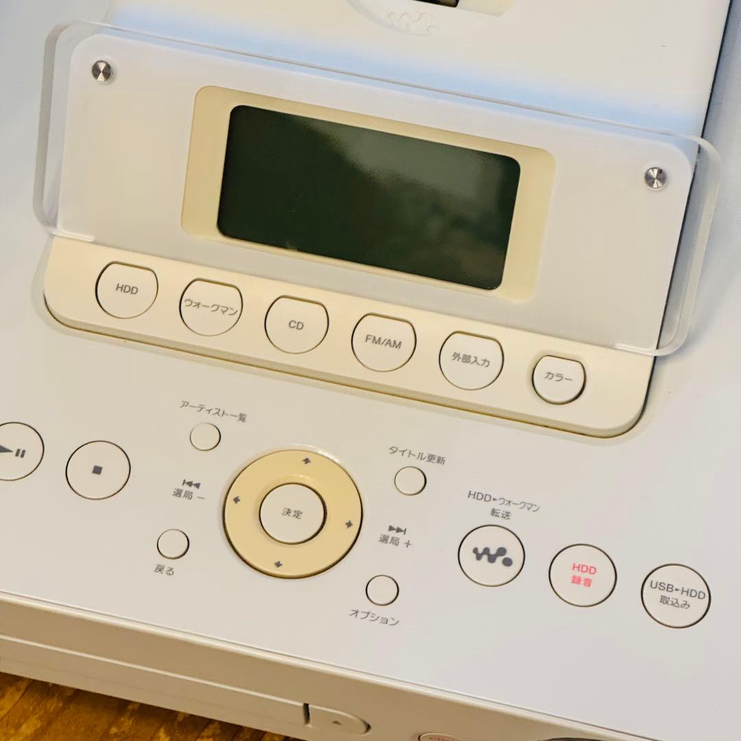 【動作確認済】SONY HDDコンポ CMT-E300HD ホワイト　リモコン付