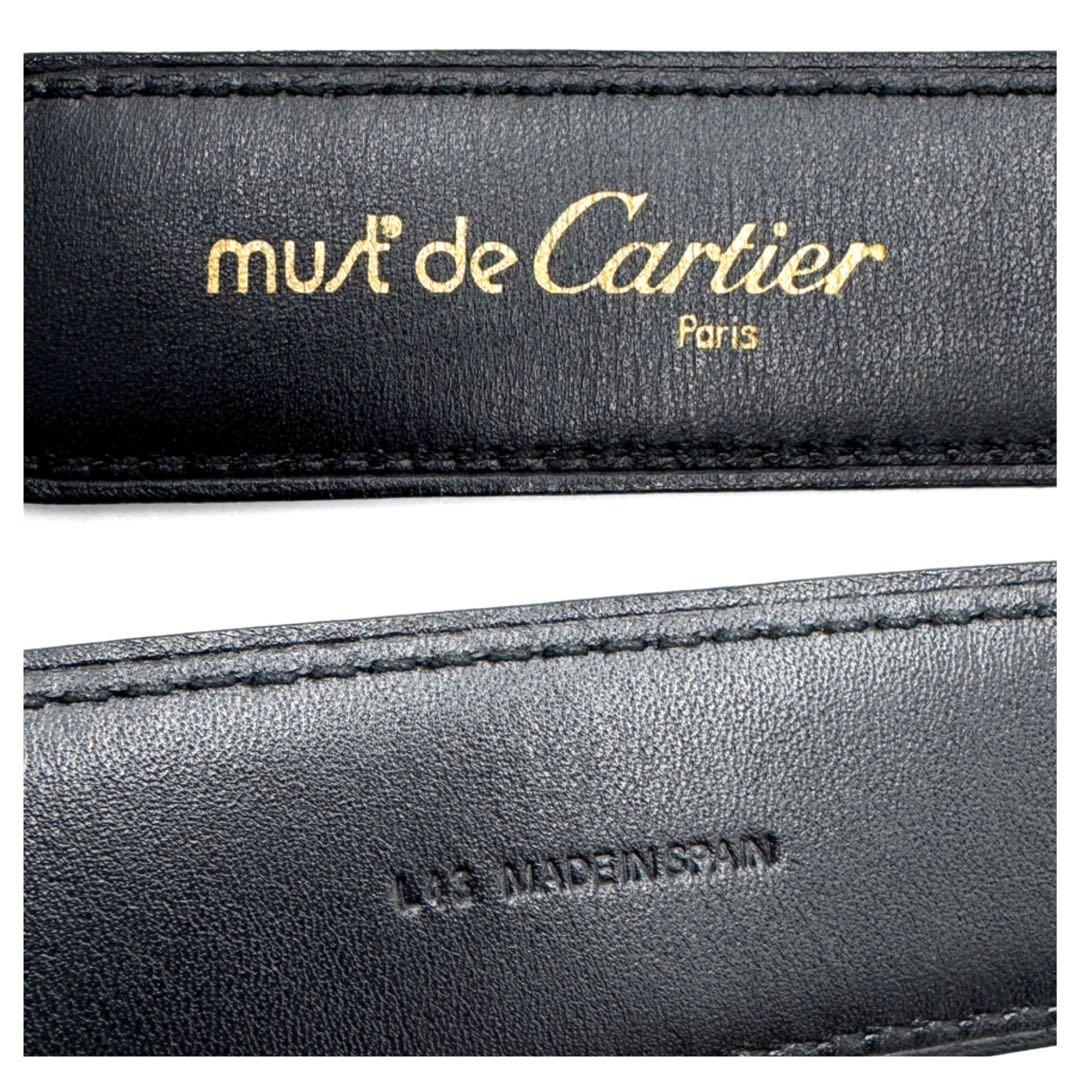 【美品】Cartier カルティエ マストドゥカルティエ ベルト ブラック