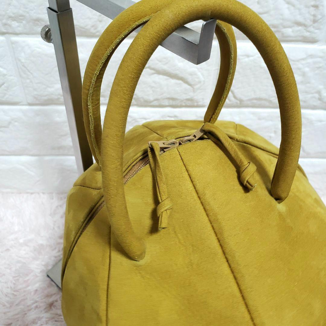 Sybilla シビラ スエードラウンドボールハンドバッグ 着物 マスタード美品