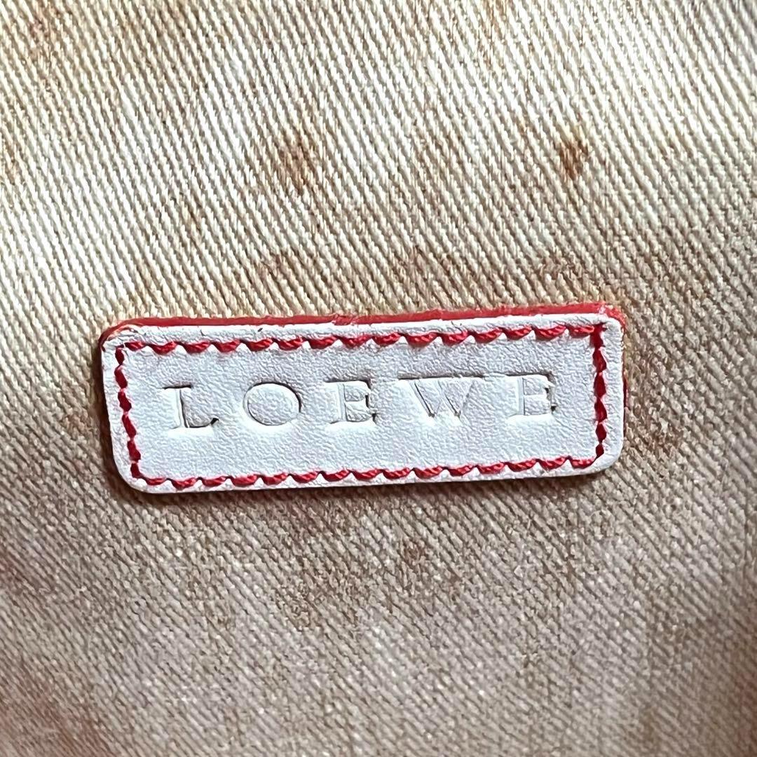 ✨希少✨LOEWE ロエベ アナグラム ロゴ キャンバス✖️レザー ミニボストン