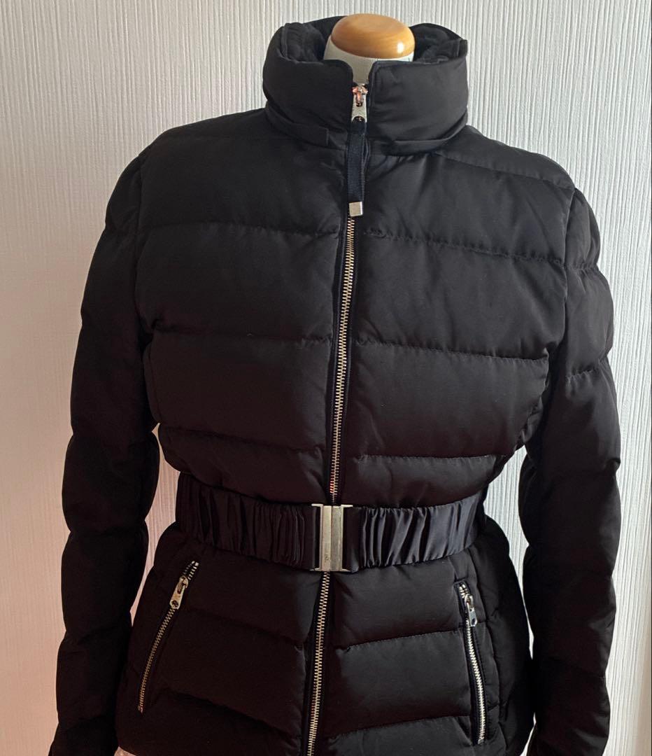 『ZARA』Aライン 3way ファー付き ブラック ダウンジャケット　ベルト付