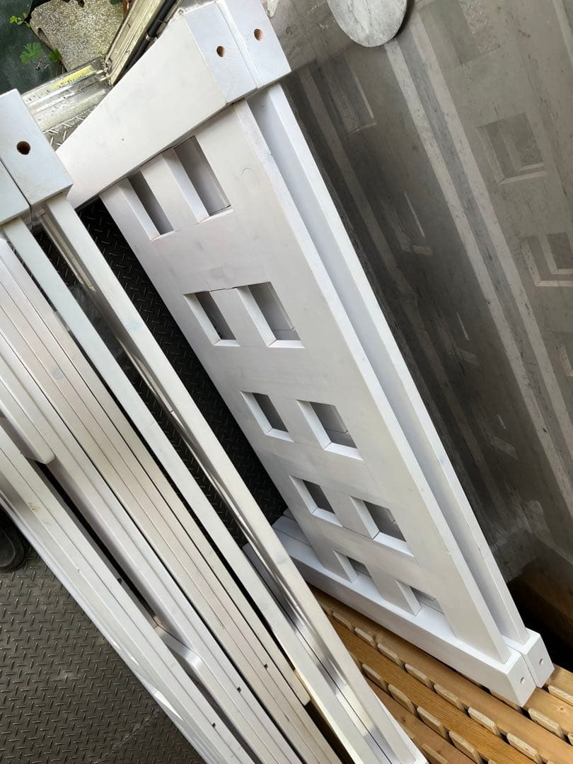 【ルカ】3段ベッド　木製　ホワイト　三段ベッド【引取り限定】【近場配送可】