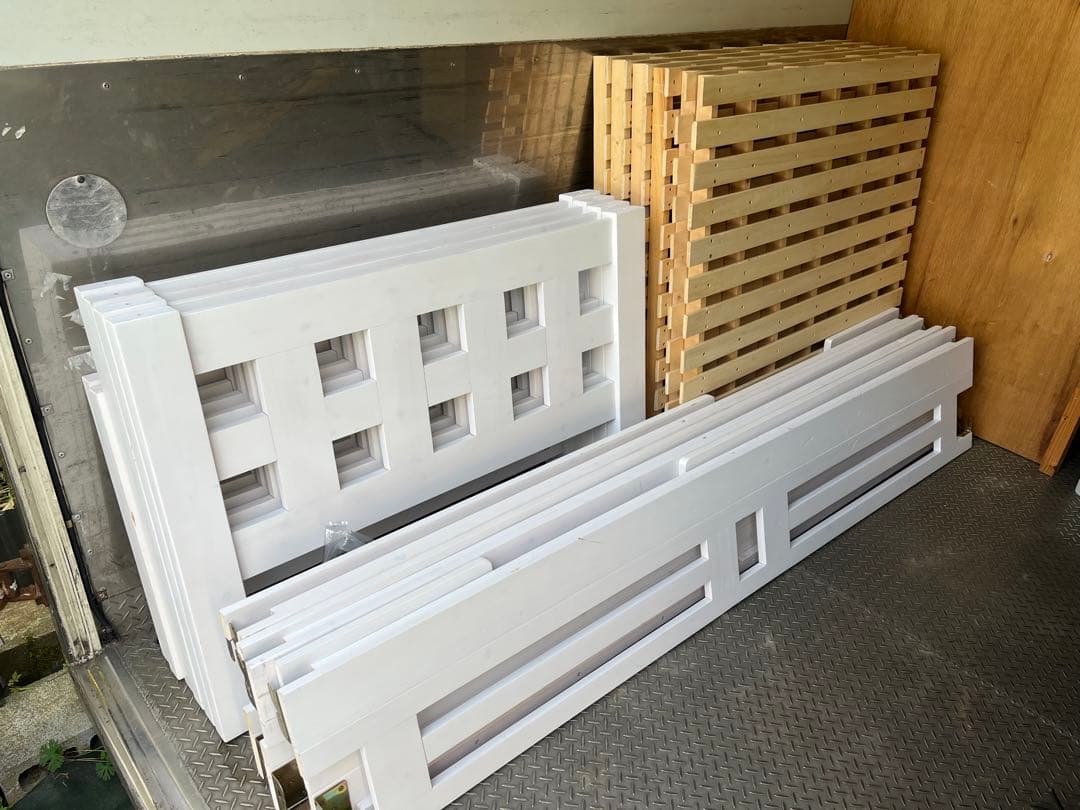 【ルカ】3段ベッド　木製　ホワイト　三段ベッド【引取り限定】【近場配送可】