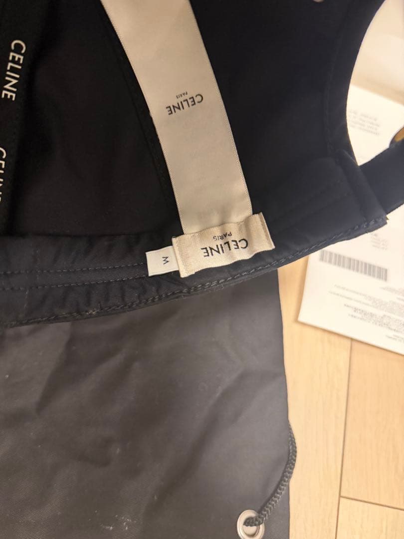 【美品】CELINE ブラック ベースボールキャップ