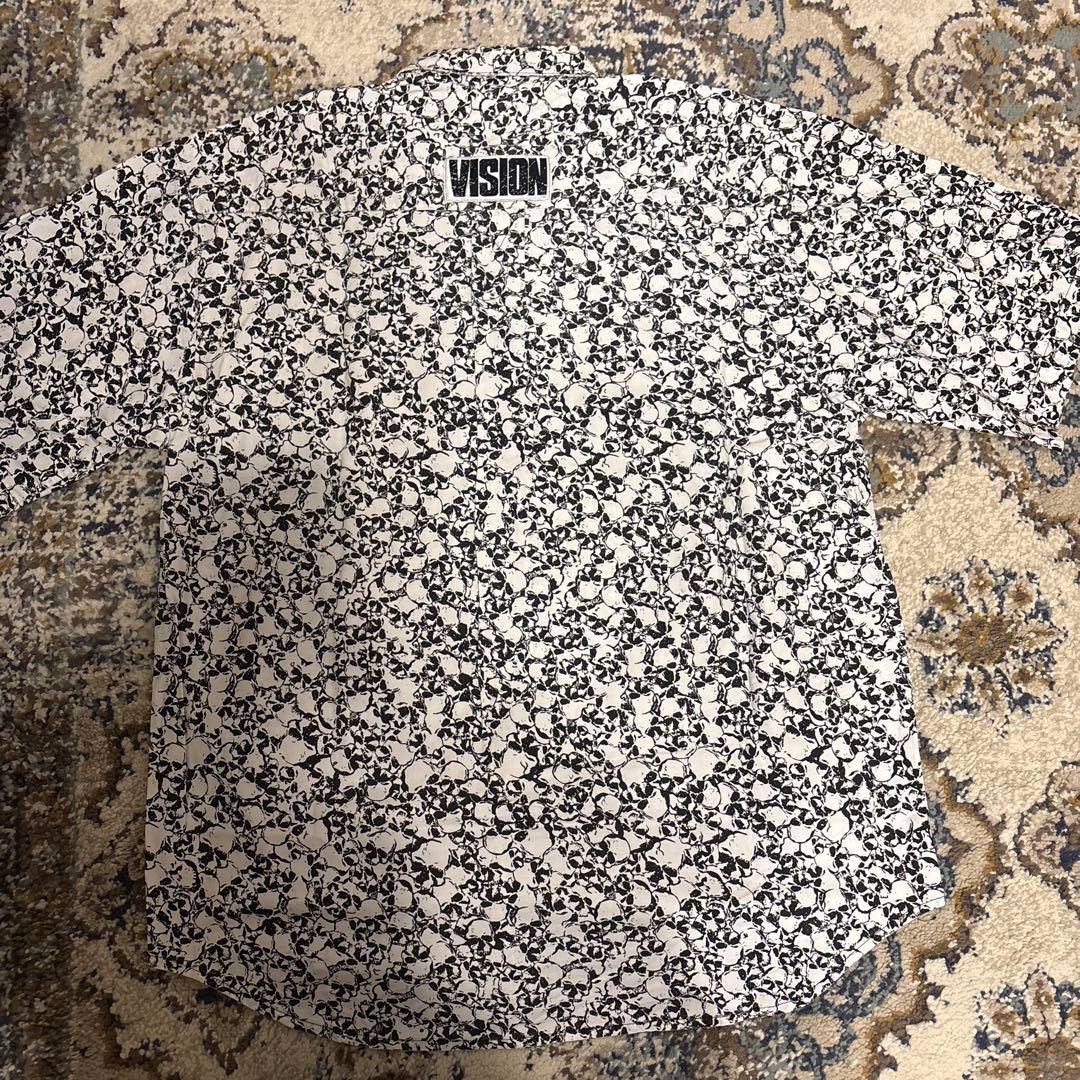 当時物 USA製 VISION STREET WEAR スカル柄 半袖シャツ M