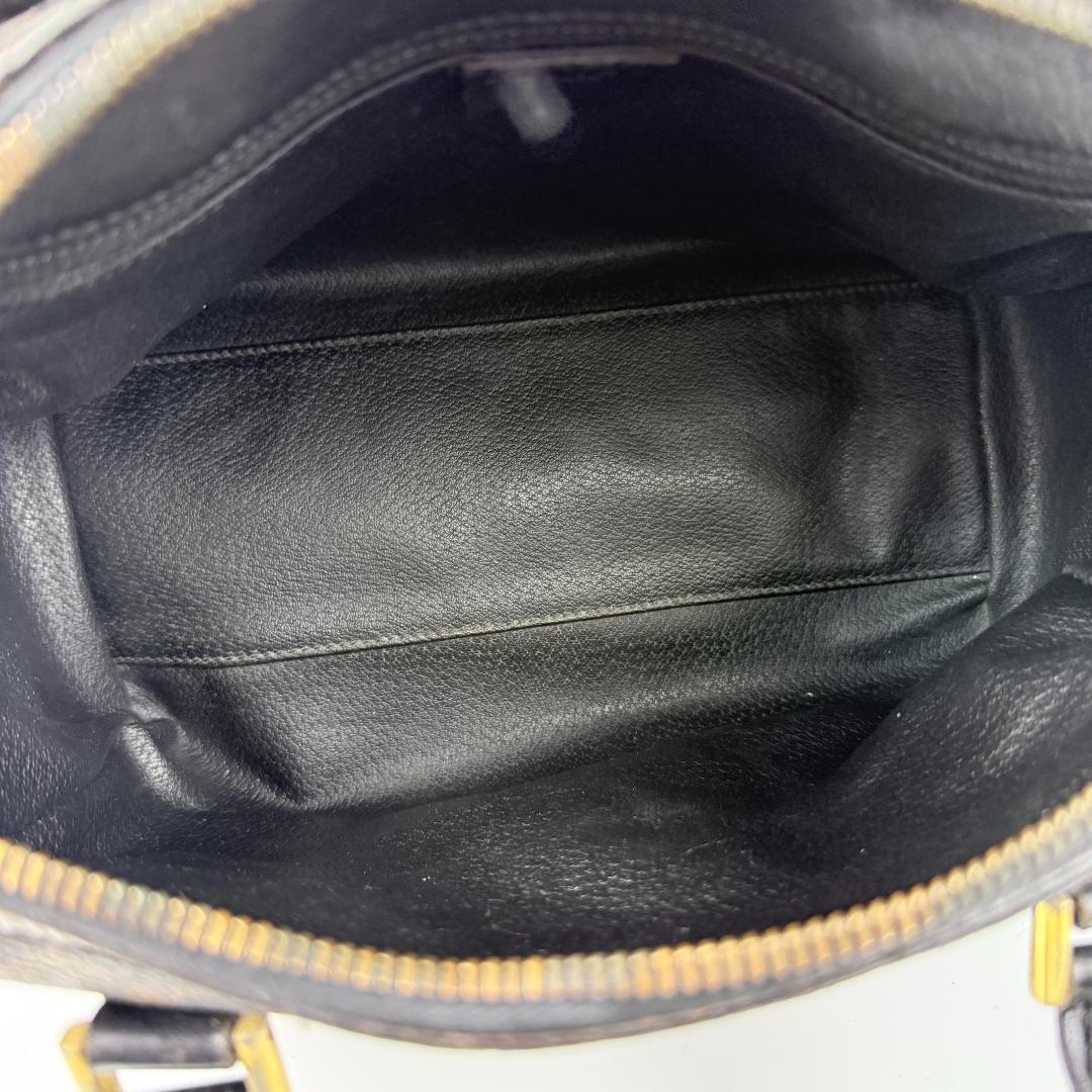 CELINE ミニボストンバッグ トリオンフ 黒 マカダム ハンドバッグ