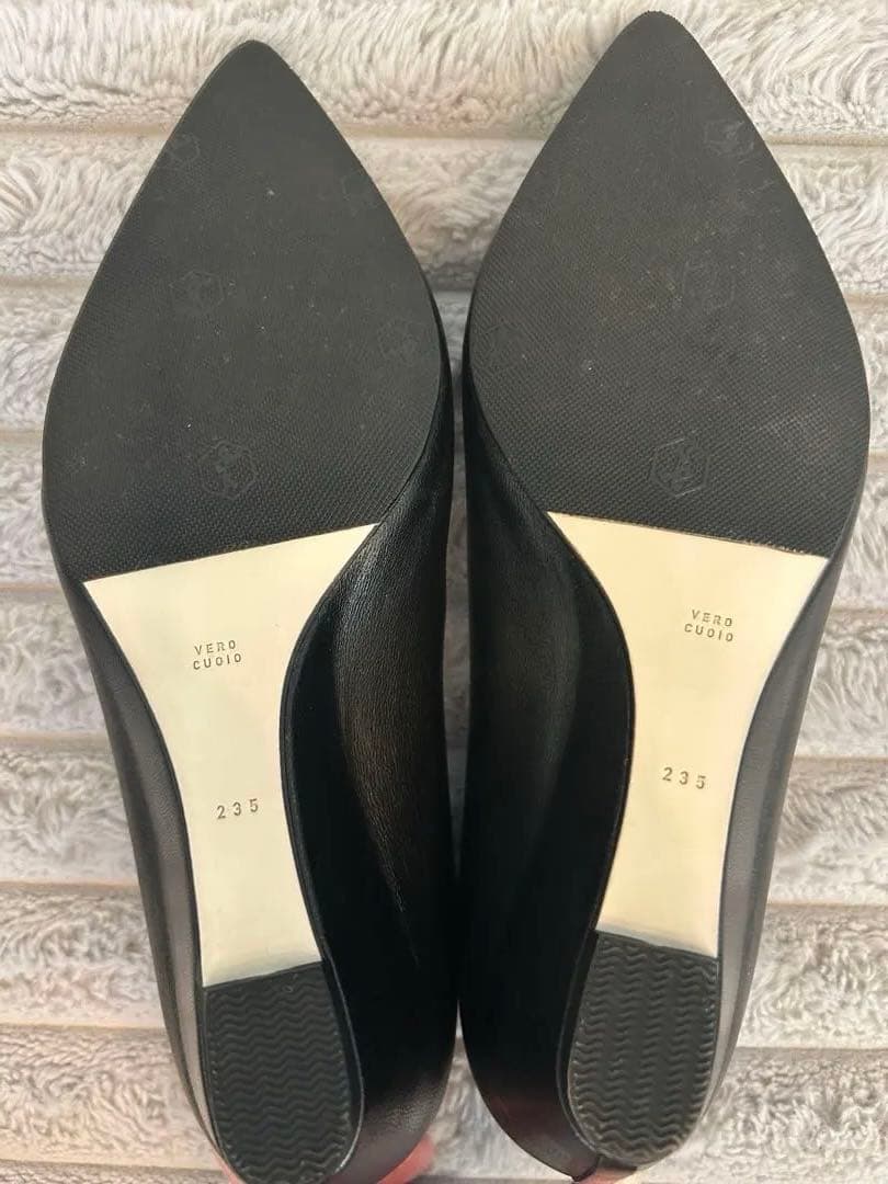 美品 beautiful shoes パンプス　黒23.5cm ポインテッドトゥ