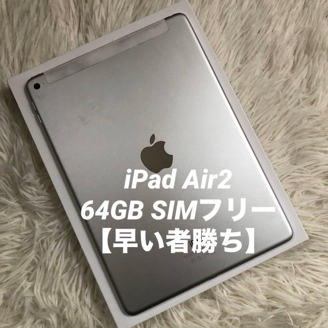 【早い者勝ち】iPad Air2 64GB SIMフリー 【すぐ発送】