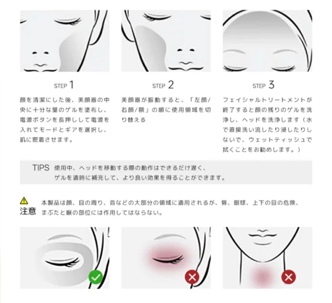 美顔器 EMS 顔 美顔器 多機能美顔器 リフトケア 冷却機能 4色LED