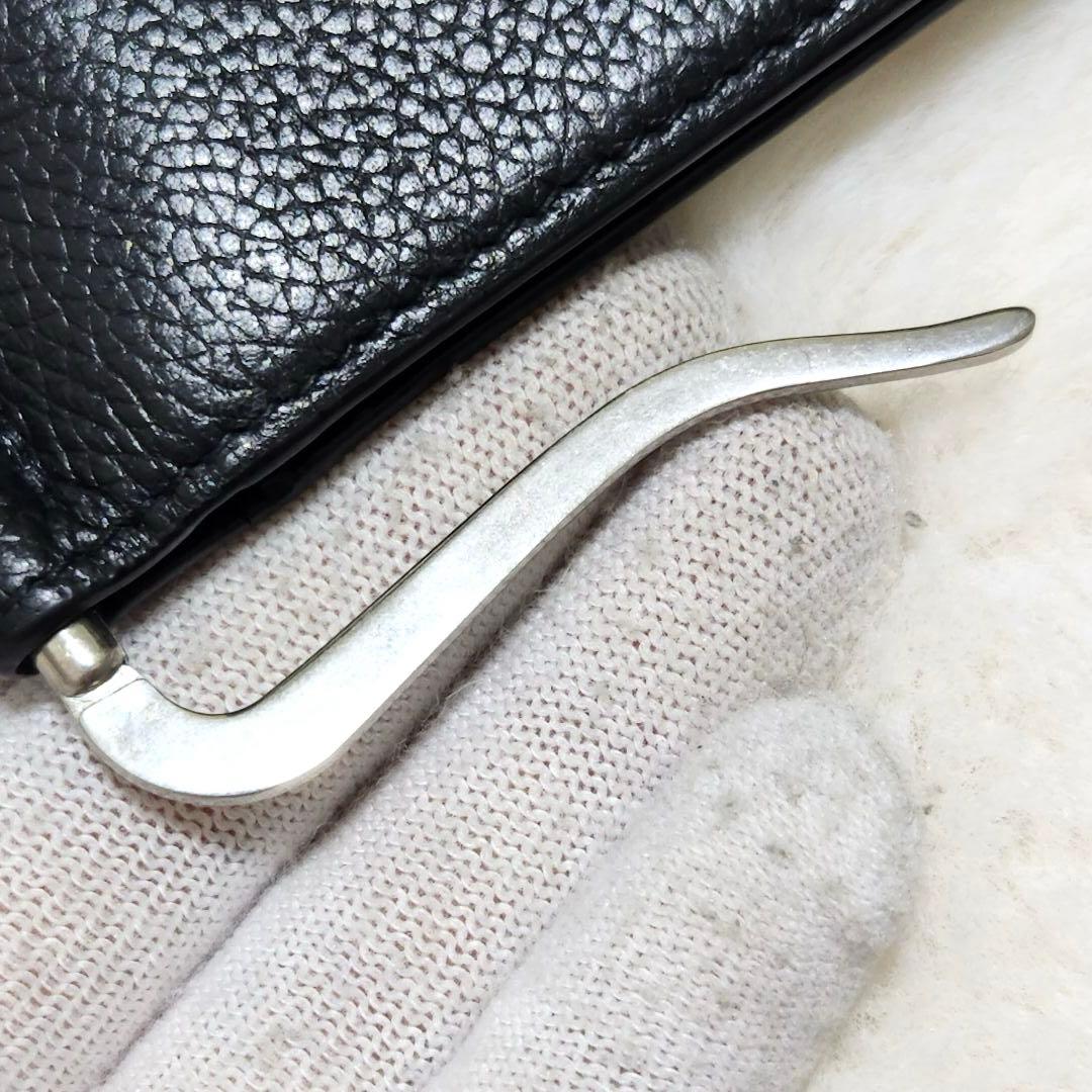 ✨極美品✨バレンシアガ　マネークリップ　ブラック　レザー　二つ折り