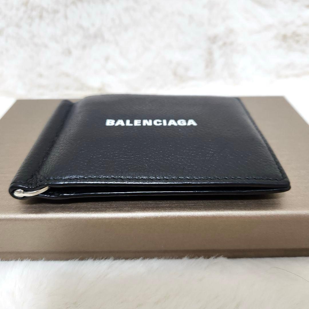✨極美品✨バレンシアガ　マネークリップ　ブラック　レザー　二つ折り