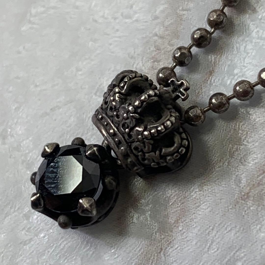 Justin Davis ネックレス ブラック クラウン silver925