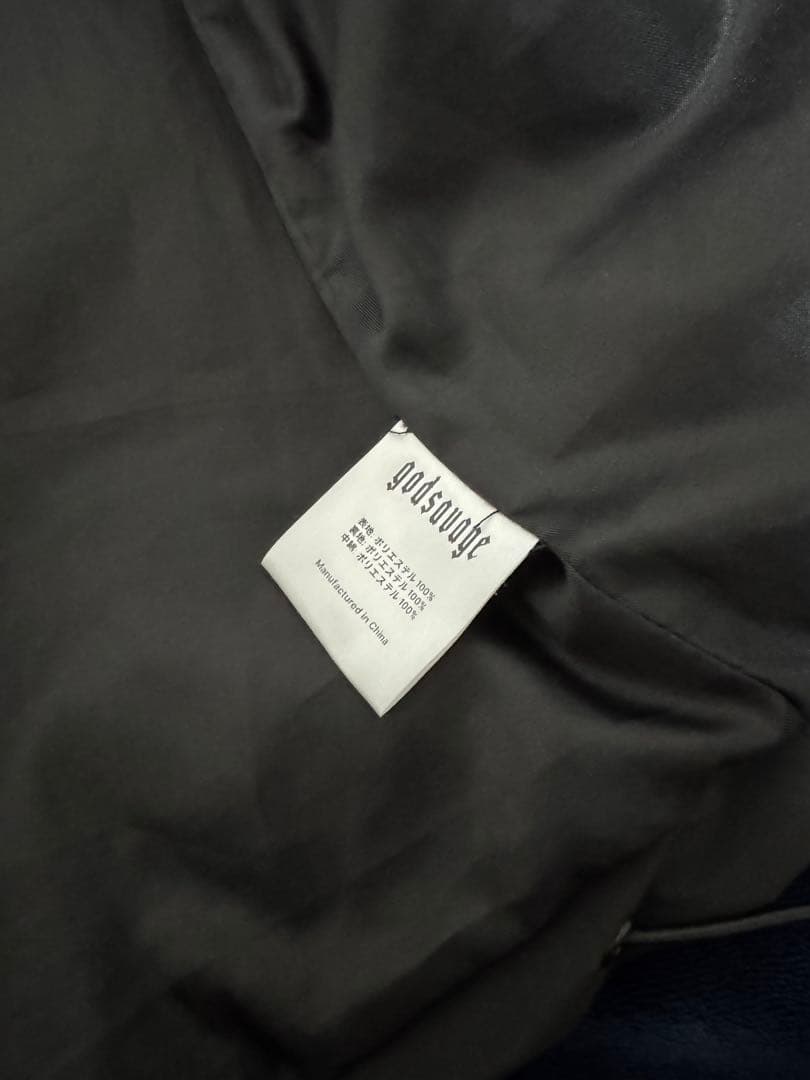 godsavage ブラック ダウンジャケット