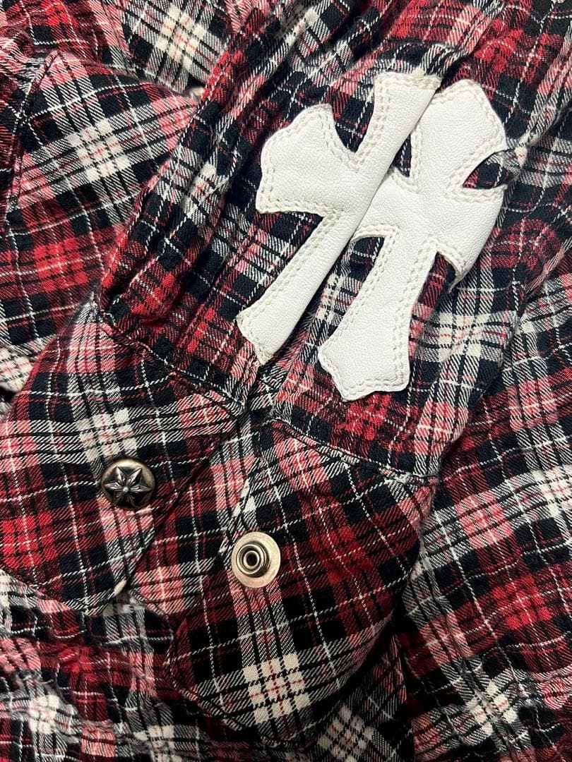 Chrome Hearts クロスパッチ チェック柄シャツ ウエスタン xs
